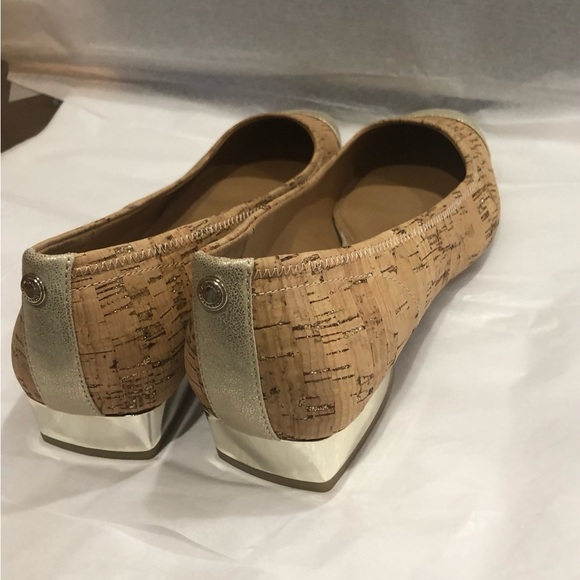 Anne Klein flex cork gold cap toe gold block heel pumps size 10 brand new - Picture 8 of 17